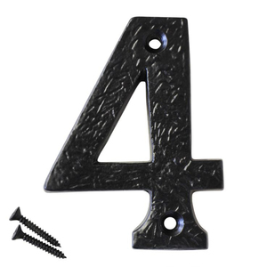 Numéros de maison et lettres de l'alphabet en fonte noire, chiffres d'adresse extérieurs en métal robuste pour portail de villa, boîte aux lettres, porte d'hôtel - Product Image 4