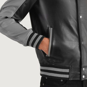 Blouson bomber varsity pour homme, élégant et confortable, style universitaire. - Product Image 3