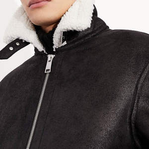 Chaqueta de Cuero Casual Premium con Diseño Frontal de Textura Suave, Características Impermeables y Resistentes al Viento - Ropa Exterior de Moda Urbana para Hombre - Product Image 6