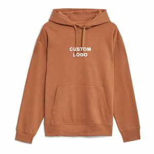 เสื้อฮู้ดผู้ชายผ้าฟลีซสีพื้นทรงลำลองแขนยาวใส่สบายระบายอากาศได้ดีผ้าฝ้ายถักสำหรับฤดูใบไม้ร่วง - Product Image 4