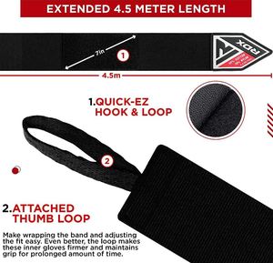 Vendas de Boxeo Personalizadas con Logotipo, de Algodón Ajustable, Impresas, Elásticas, Estilo Mexicano, para Gimnasio, Venta al Por Mayor, 180 - Product Image 4