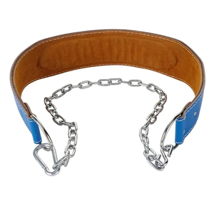 Cinturón Ajustable de Cuero Azul con Cadena Metálica para Levantamiento de Pesas, Dominadas, Flexiones, Gimnasio, Fitness, para Hombres y Mujeres - Product Image 5