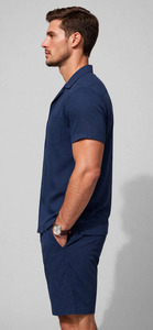2026 Wholesale Summer Men's Casual Shorts <b>Set</b> Plain Color Solid 100% Cotton Jersey Quick Dry Knitted Customized Logo <b>Twin</b> <b>Set</b> - Product Image 4
