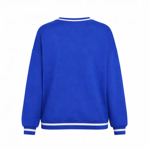 เสื้อสเวตเชิ้ตแขนยาวผ้าฝ้ายถักสีน้ำเงินล้วน รุ่น 1920 ของ Zeta Phi Beta สำหรับผู้หญิง คอกลม ผ้าฟลีซ ไม่เป็นขุย แห้งเร็ว - Product Image 5