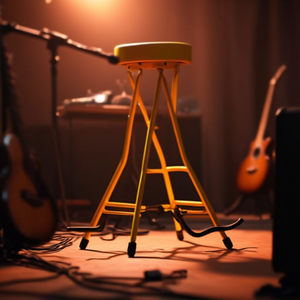 5Core Guitar Stool 3.15" <b>Padded</b> <b>Chair</b> Foldable Heavy Duty Music Seat Built in Foot Rest Guitar Stand - Product Image 3
