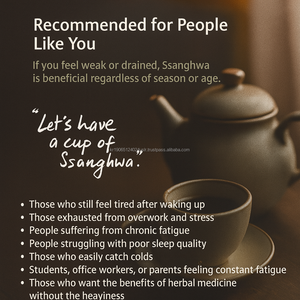 Sirop énergétique naturel à base de plantes traditionnel coréen Ssanghwatang 20g 30 sachets OEM pour adultes Durée de conservation de 24 mois - Product Image 5