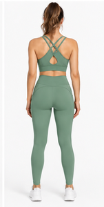 Soutien-gorge de sport sans couture pour femme, extensible dans quatre directions, pour gym, yoga, course à pied, crop top à bretelles croisées, logo personnalisé, faible MOQ, taille moyenne - Product Image 4