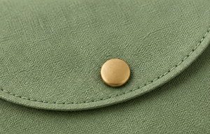 Wholesale cotton gift bags Fashion <b>Green</b> 100% Cotton Envelope <b>Clutch</b> with Gold Snap Button - Product Image 5