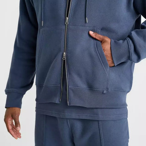 Vêtements pour hommes de haute qualité, sweats à capuche zippés, design personnalisé, 100% coton, molleton lourd 350 g/m², sweats à capuche zippés - Product Image 5