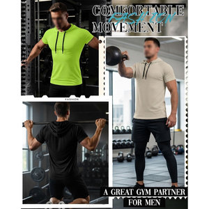 Ultra Thin <b>Lightweight</b> Men's Training Gym <b>Hoodie</b> High Performance Streetwear Custom Designed Logo Versatile Stylish Wear <b>Hoodie</b> - Product Image 5