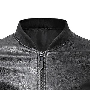 Chaqueta de cuero genuino de piel de oveja para hombre, chaqueta de motociclista, chaqueta de cuero multicolor para hombre - Product Image 4