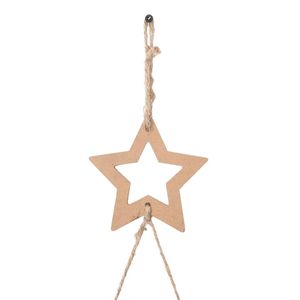 2 alberi di Natale appesi a forma di ramo naturale da 16,5x35,4 pollici con stelle in cima, decorazioni da parete - Product Image 6