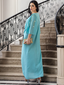 Abaya sur mesure pour femmes, robe musulmane de Dubaï, abaya modeste, robe abaya pour femmes, robe musulmane de luxe, abaya de luxe en gros - Product Image 3