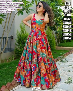 Vestido Maxi Mystique Moderno y Cómodo con Bordado Floral, de Rayón No Tejido, Transpirable, con Cintura Natural - Product Image 3