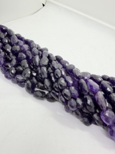 Cuentas de Amatista Roja Natural Facetada en Forma de Pepita, Certificadas por Terceros, para Fabricantes, Proveedores y Venta al por Mayor - Product Image 3