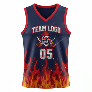 Maillot de basket-ball personnalisé 100% polyester, respirant, en mesh, t-shirt de sport pour l'entraînement, uniforme de basket-ball pour hommes - Product Image 1