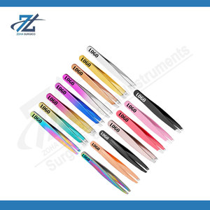 Juego de Pinzas para Cejas de Acero Inoxidable Color Oro Rosa de Lujo, con Punta Inclinada, Aplicador de Pestañas, Kit de Cuidado Personal con Estuche de Viaje, Hecho en Pakistán - Product Image 5