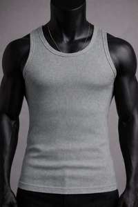 Camiseta Deportiva Personalizada al por Mayor, Camiseta Deportiva de Poliéster para Correr, Camiseta sin Mangas para Hacer Ejercicio, Ropa Deportiva para Hombre, Camiseta de Gimnasio - Product Image 2