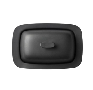 Beurrier rectangulaire noir avec couvercle, design minimaliste, pour une conservation optimale, idéal pour la cuisine - Product Image 4