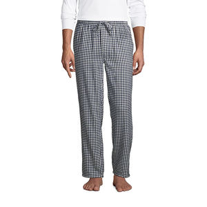 Wholesale 100% Cotton <b>Flannel</b> Long Sleeve Casual <b>Pajama</b> Pants <b>Men's</b> Plaid Heat-Transfer Printed Homewear Trousers Elastic Waist - Product Image 3