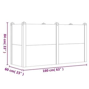Jardinera Elevada Grande de Madera de Acacia Marrón Sólida, Macetas y Jardineras Apilables - Product Image 6