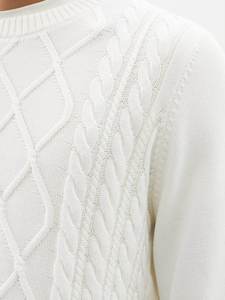 Coffee Cotton/Bamboo Fiber Breathable <b>Men's</b> Knitted Pullover Sweater Wholesale Winter Fashion Wear - Product Image 6