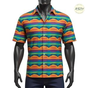 เสื้อเชิ้ตแขนสั้นลายดอกไม้สำหรับผู้ชายสวมใส่สบายปรับแต่งได้2025ใหม่ล่าสุดมีสไตล์ - Product Image 2