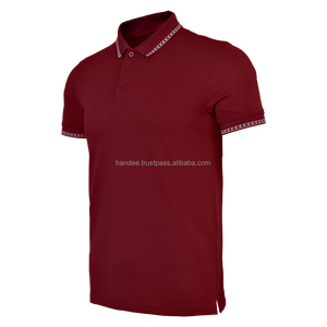 เสื้อโปโลสำหรับผู้ชายเสื้อยืดพิมพ์ลายกีฬาเสื้อถักผ้าสแปนเด็กซ์ออกแบบโลโก้ได้ตามต้องการ - Product Image 1