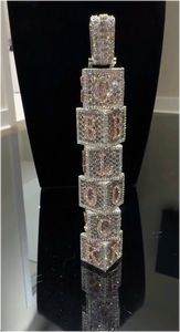 จี้ห้อยคอเงินแท้ 925 ดีไซน์ฮิปฮอปประดับเพชรโมอิสซาไนต์ VVS เต็มชิ้น สำหรับแร็ปเปอร์  พร้อมสลักชื่อหรือโลโก้  สำหรับทุกเพศ - Product Image 3