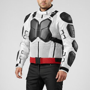 Veste de protection pour moto de qualité supérieure pour hommes, avec matière respirante, doublure douce et zones de sécurité haute résistance. - Product Image 5
