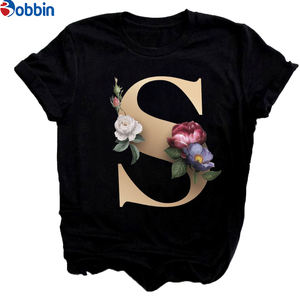 Camiseta con estampado del alfabeto y combinación de letras con nombre personalizado para mujer, nueva camiseta de verano para parejas, ropa transpirable - Product Image 1