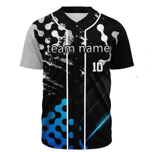 High Quality Custom Sublimation Digital Full Printing Baseball Jersey Latest Design Plus Size Softball Cage Jersey - Product Image 1