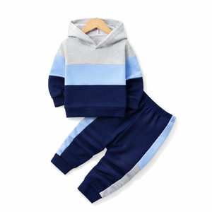 Conjunto Deportivo de Invierno para Niños, Transpirable, de Algodón, Ligero, Informal, con Sudadera con Capucha y Pantalones Deportivos, Personalización OEM ODM - Product Image 1
