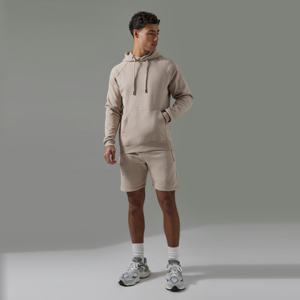 Breathable <b>Men</b> Summer Set <b>Long</b> Sleeve Hoodie <b>Shorts</b> Sets Two Pieces Fitness Set Casual Summer Tracksuit With Logo - Product Image 1