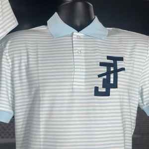 แจ็คแอนด์จิล เมนเสื้อโปโลลายทางแขนสั้นเสื้อยืดกอล์ฟลำลองผ้าฝ้ายผสมระบายอากาศได้ดีสวมใส่สบายเสื้อผ้าทรงคลาสสิก - Product Image 6