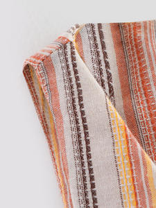 Gilet décontracté à col en V et boutons, motif rayé multicolore, pour femme, sans manches, avec poches à rabat, collection 2026 - Product Image 4