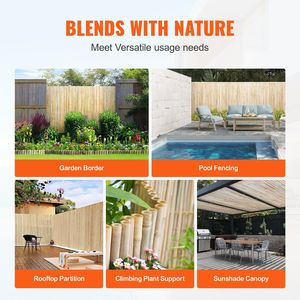 Recinzione di bambù laminato naturale eco-friendly 4 ft alta X 8 ft lunga 0.75 D larga per giardino cortile balcone Patio lato piscina - Product Image 6