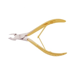 Pinces à cuticules professionnelles couleur or coupe-cuticules en acier inoxydable de qualité chirurgicale avec emballage en carton - Product Image 1