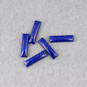 Cabujón de Piedra Preciosa Natural de Lapislázuli Rectangular de 6x23mm, con Acabado Pulido, para Hacer Colgantes de Plata, Superventas - Product Image 4