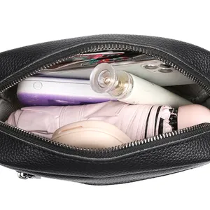 Sac messager en cuir de vache souple de haute qualité pour femmes, sac à main de marque de créateur à la mode, petit sac à bandoulière 100% cuir véritable - Product Image 6