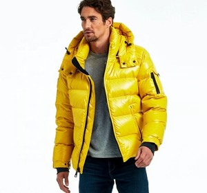 <b>Men's</b> <b>Hooded</b> Puffer Jacket Solid Color Thick Winter <b>Coat</b> Windproof Zipper Closure Casual Style PU Coated Regular Fit - Product Image 2