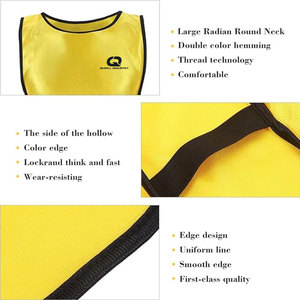 Durable Breathable Summer Sports Clothing <b>Soccer</b> Training Bibs for Football Basketball Volleyball Other Outdoor Team Sports 100% - Product Image 3