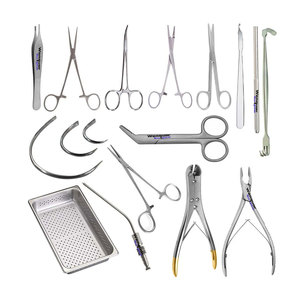 Juego de 15 Instrumentos Quirúrgicos Veterinarios para Cirugía Cruciana y Artroscópica, Acero Inoxidable, Herramientas Quirúrgicas de Clase I, Manuales, Certificación CE - Product Image 1