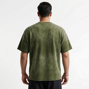 T-shirts unisexes surdimensionnés en coton 100% lourd (280 g/m²) pour streetwear, personnalisables, vierges, teints, respirants, vente en gros - Product Image 6