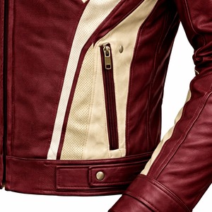Chaqueta de Motocicleta de Cuero Vacuno Premium de Nueva Llegada con Armadura Extraíble, Transpirable, Equipo de Conducción, Proveedor de Ropa para Motocicleta OEM ODM, Fábrica - Product Image 5