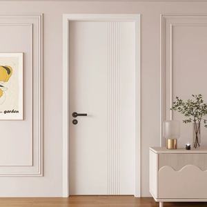Porte intérieure en WPC au design minimaliste moderne du milieu du siècle, avec cadre, isolation thermique, pour chambre, appartement, villa - Product Image 5