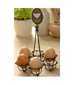 Support à œufs en métal de qualité supérieure pour comptoir de cuisine, rangement au réfrigérateur et organisation sécurisée des œufs frais - Product Image 4