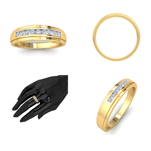 แหวนเพชรแล็บโกรว์ทรงคลาสสิก ชุบโรเดียม ทองคำขาว 10K ของ Divya Creations สำหรับผู้หญิง น้ำหนัก 0.23 กะรัต ความใส VS สี EF ทรงบริลเลียนท์คัท - Product Image 2