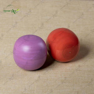 Sphère décorative en bambou tissé, boule en bambou faite à la main, décoration durable pour la maison - Product Image 6