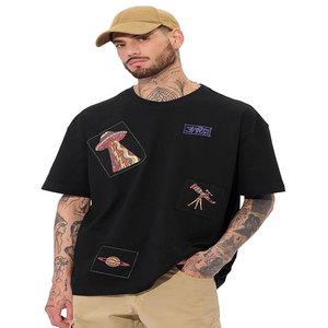 Fabricant de vêtements pour hommes Streetwear graphique imprimé personnalisé T-shirt pour hommes T-shirt en coton à épaules tombantes surdimensionnées pour hommes - Product Image 2